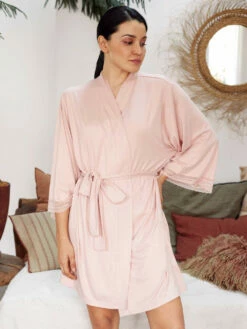 Bloom Rose Thé Kimono