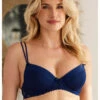 Soutien-gorge Push Up Brooklyn Marine Bonnet B -Valège Soldes Boutique brooklyn soutien gorge push b marine
