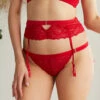 Carlota Rouge Porte-jarretelles 1 Carlota Rouge Porte-jarretelles -Valège Soldes Boutique carlota porte jarretelles rouge baiser