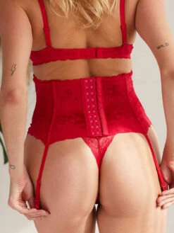 Fame Rouge Rubis Porte-jarretelles -Valège Soldes Boutique fame porte jarretelles 6