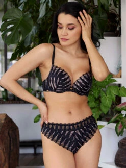 FANTASK Noir Nude Soutien-gorge Coques-fines DE