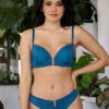 FLO Bleu Paon Soutien-gorge à Coques Fines CDE -Valège Soldes Boutique flo bleu paon soutien gorge coques fines cde