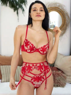 Funny Rouge Baiser Porte-jarretelles