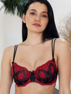 Furie NOIR ROUGE Soutien-gorge à Armatures Bcd -Valège Soldes Boutique furie soutien gorge aa bcd 1