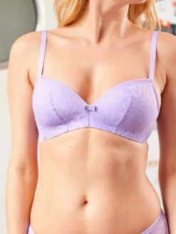 LULU Lilas Soutien-gorge à Coques Fines Souple BCD -Valège Soldes Boutique lulu lilas soutien gorge coques fines souple bcd 1