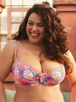 Haut De Maillot De Bain Fame Imprimé Palmier Bonnet C-F -Valège Soldes Boutique poolfame mb haut cdef imp palmier 1