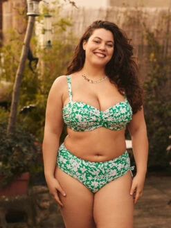 Haut De Maillot De Bain Myko Imprimé Fleurs Bonnet D-E