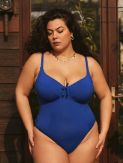 Maillot De Bain 1 Pièce Noto Bleu Bonnet D-G