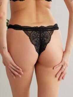 Tanga Reese Noir -Valège Soldes Boutique reese tanga noir 1